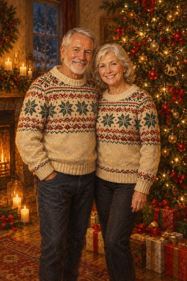 Christmas Together portrait style example