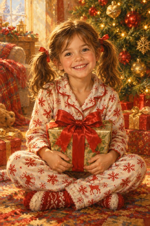 Christmas Morning portrait style example
